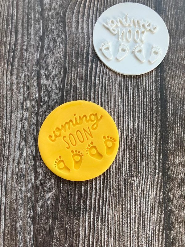 Twins Twins Coming Soon Cookie Stamp, Baby Shower, New Babies, Pregnancy Reveal