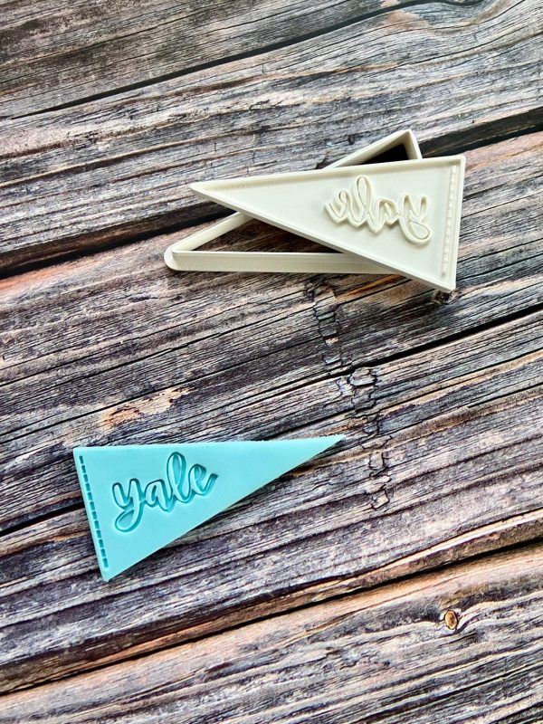 Yale Cookie Cutter and Fondant Stamp Embosser, Gilmore Girls, Flag, Pennant