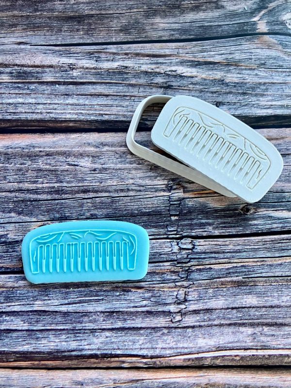Comb Cookie Cutter and Fondant Stamp Embosser Comb Cookie Cutter and Fondant Stamp Embosser