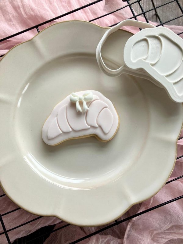 Croissant Cookie Cutter and Fondant Embosser
