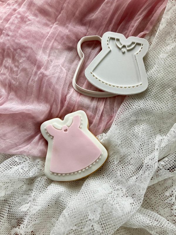 dress 1 Baby Dress Cookie Cutter and Fondant Stamp, Pretty Dress, New Baby, Babyshower, Gender Reveal