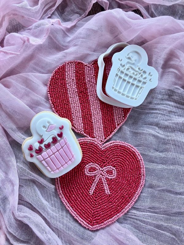 Duck Cookie Cutter and Fondant Embosser, Valentine's Day,  Love, Farm