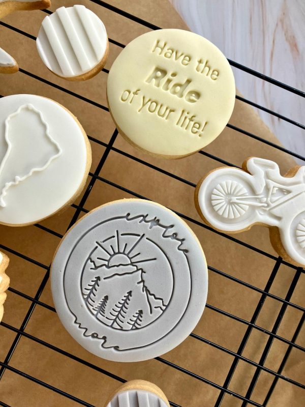 Explore More Cookie Stamp, Travel, Camping, Outdoors, Mountains, Adventure, Bon Voyage