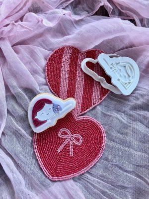 Girl In Love Cookie Cutter and Fondant Embosser