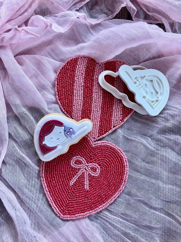 Girl In Love Cookie Cutter and Fondant Embosser Girl In Love Cookie Cutter and Fondant Embosser
