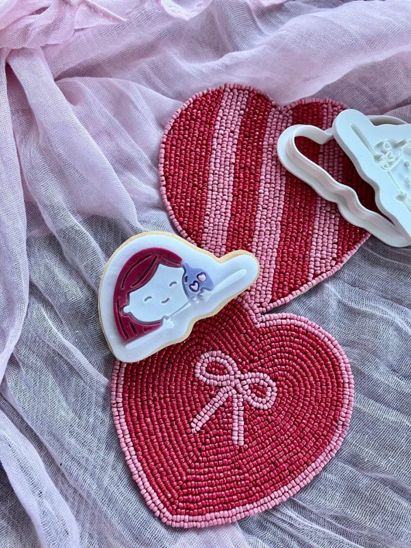 girl in love 2 Girl In Love Cookie Cutter and Fondant Embosser, Valentine's Day, Love, Love Potion, Spell, Galentine's