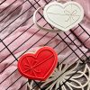 Heart with Bow Cookie Cutter and Fondant Embosser Heart with Bow Cookie Cutter and Fondant Embosser