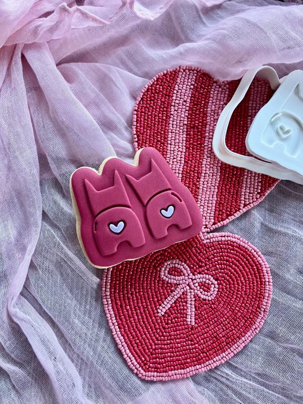 heart Dogs 3 Dogs Cookie Cutter and Fondant Embosser, Valentine's Day, Love, Pets, Pawfect