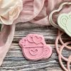 heart Mug 2 Heart Mug Cookie Cutter and Fondant Embosser, Valentine's Day, Cup Of Love, Galentine's