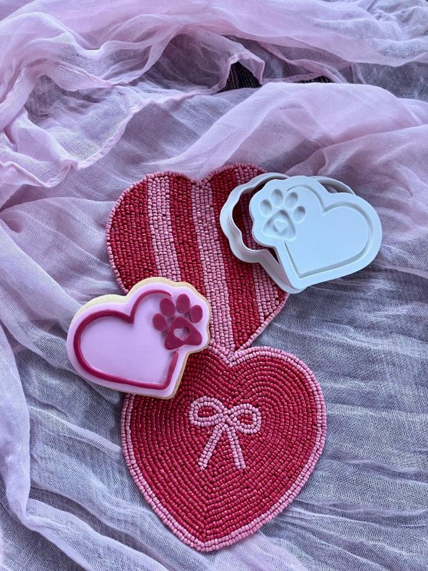 Heart Paw Cookie Cutter and Fondant Embosser