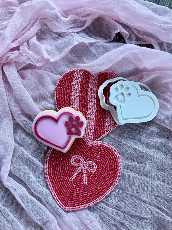 Heart Paw Cookie Cutter and Fondant Embosser