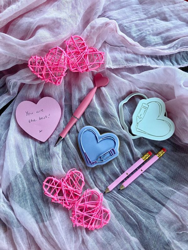 Pencil Heart Cookie Cutter and Fondant Embosser