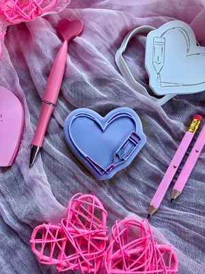 Pencil Heart Cookie Cutter and Fondant Embosser
