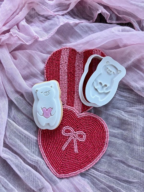 Teddy Bear Cookie Cutter and Fondant Stamp Embosser