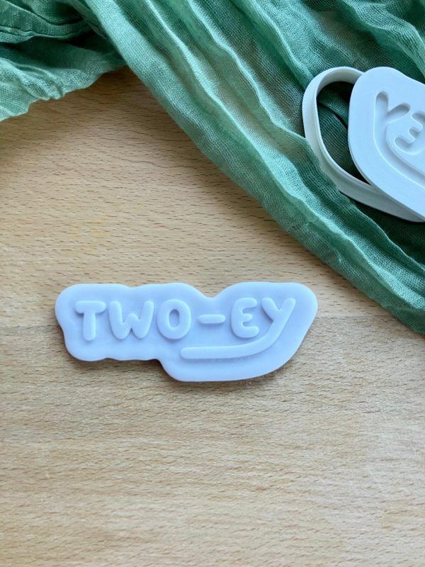 Two-ey Cookie Cutter and Fondant Stamp Embosser Two-ey Cookie Cutter and Fondant Stamp Embosser