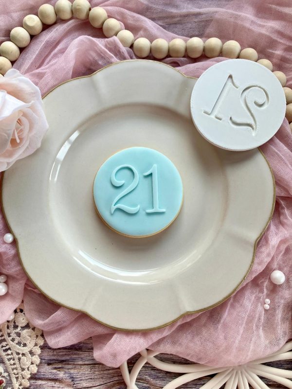 21a Twenty One Fondant Stamp Embosser, 21, Twenty First, 21st, Birthday, Number