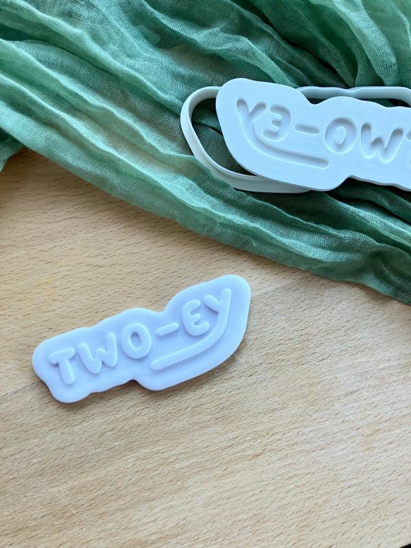 2b Two-ey Cookie Cutter and Fondant Stamp Embosser, Bluey Theme, Bluey Birthday, Second Birthday, 2, Two, 2nd