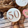 502 Fifty Fondant Stamp Embosser, 50, Fiftieth, 50th, Birthday, Number, Anniversary