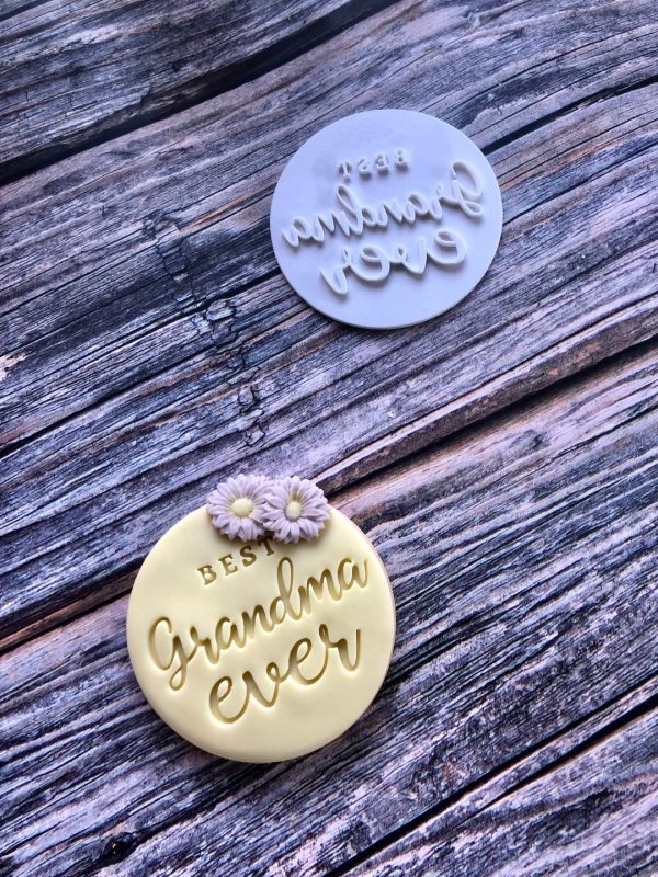 Best Grandma Ever Best Grandma Ever Cookie Stamp, Mother's Day, Mothers Day, Grandparent's Day, Grandma Heart, Love