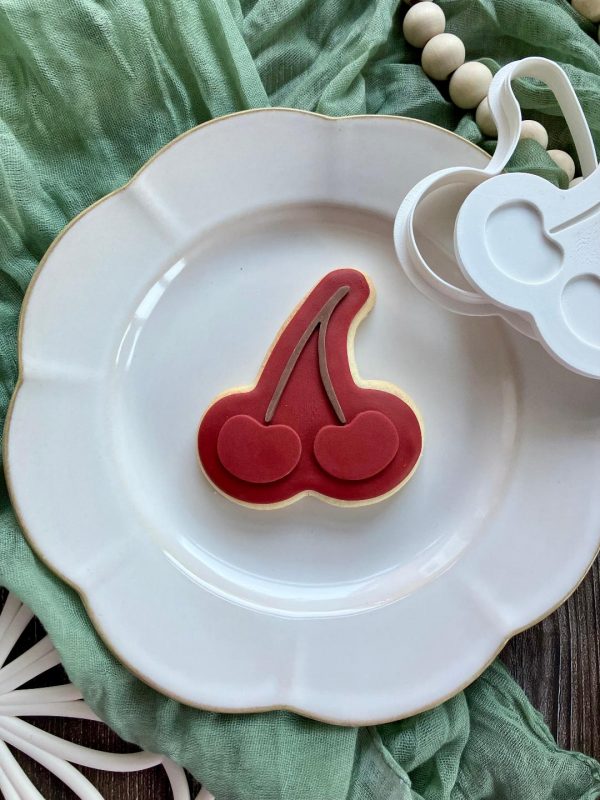 Cherry Cookie Cutter & Fondant Embosser – Cherry Fruit Brunch Design