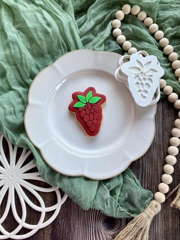 Grapes Cookie Cutter and Fondant Embosser