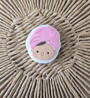 Spa Day Face Cookie Cutter and Fondant Stamp Embosser, Pamper, Relax, Spa, Self Care, Mother's Day, Turban