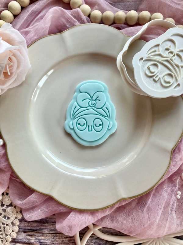 Spa Day Bow Towel Cookie Cutter and Fondant Stamp Embosser