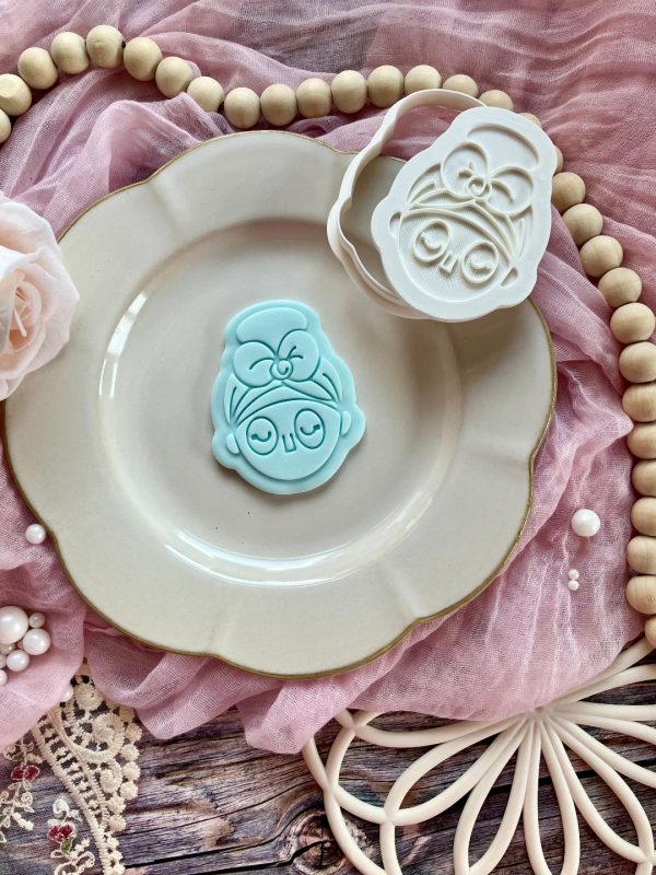 Spa Day Bow Towel Cookie Cutter and Fondant Stamp Embosser, Pamper, Relax, Spa, Self Care, Mother's Day, Turban