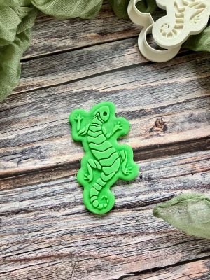 Lizard Cookie Cutter and Fondant Stamp Embosser