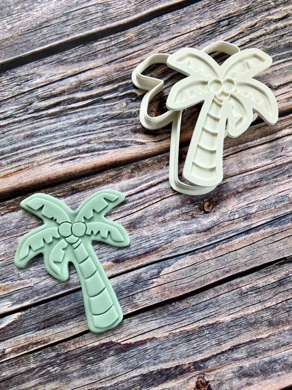 Palm Tree Cookie Cutter and Fondant Embosser, Holiday, Paradise, Vacation, Island, Pirate Theme