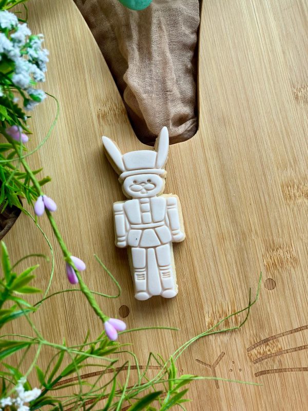 Easter Nutcracker Cookie Cutter and Fondant Stamp, Rabbit, Bunny, Soldier
