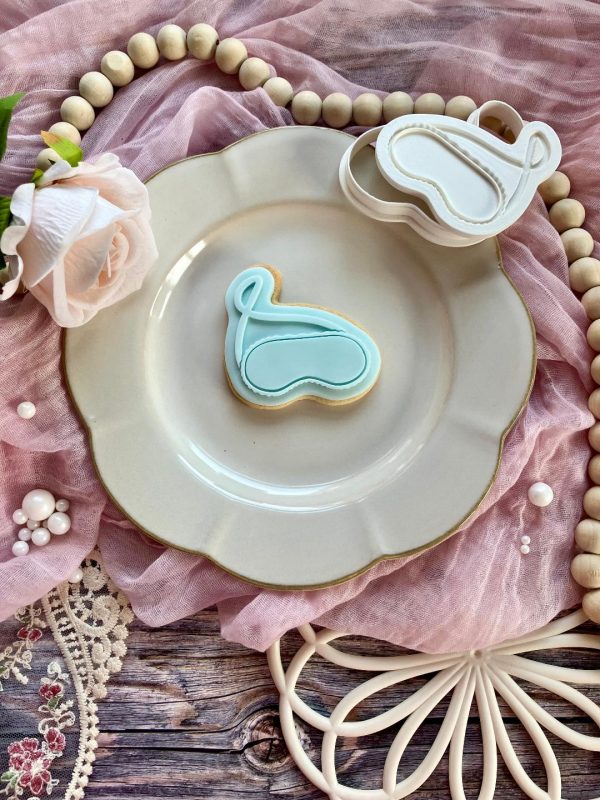 Sleep Mask Cookie Cutter and Fondant Stamp Embosser