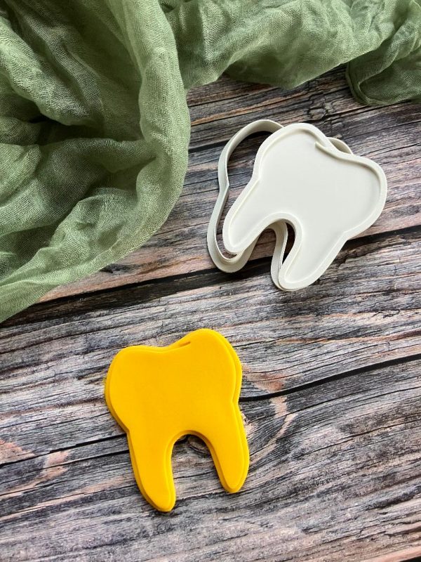 Tooth Cookie Cutter and Fondant Embosser, Molar, Dentist, Tooth Fairy, Teething, Teeth