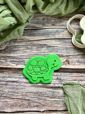 Tortoise Cookie Cutter and Fondant Stamp Embosser