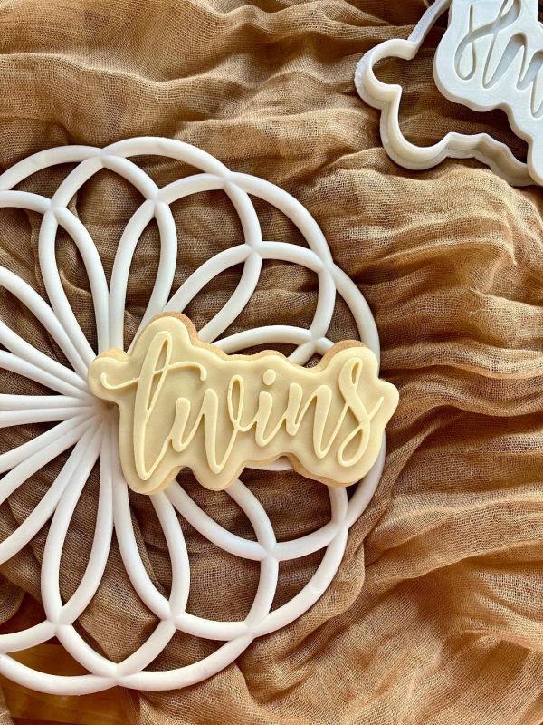 Twins Cookie Cutter and Fondant Stamp Embosser Twins Cookie Cutter and Fondant Stamp Embosser