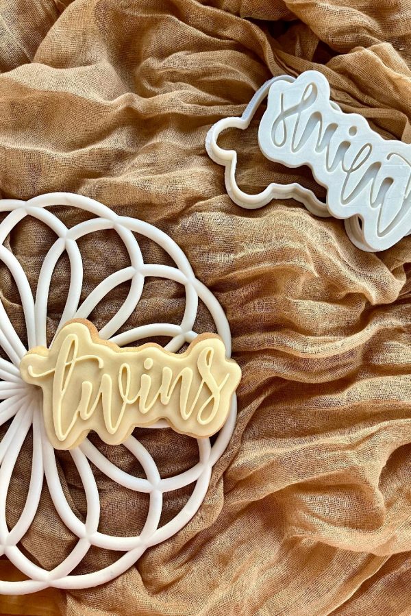 Twins Cookie Cutter and Fondant Stamp Embosser Twins Cookie Cutter and Fondant Stamp Embosser