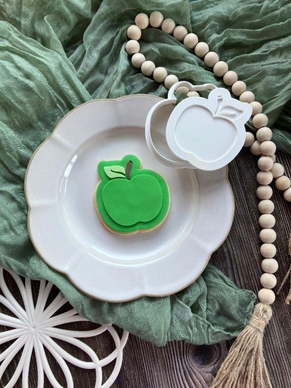 Apple Cookie Cutter and Fondant Embosser
