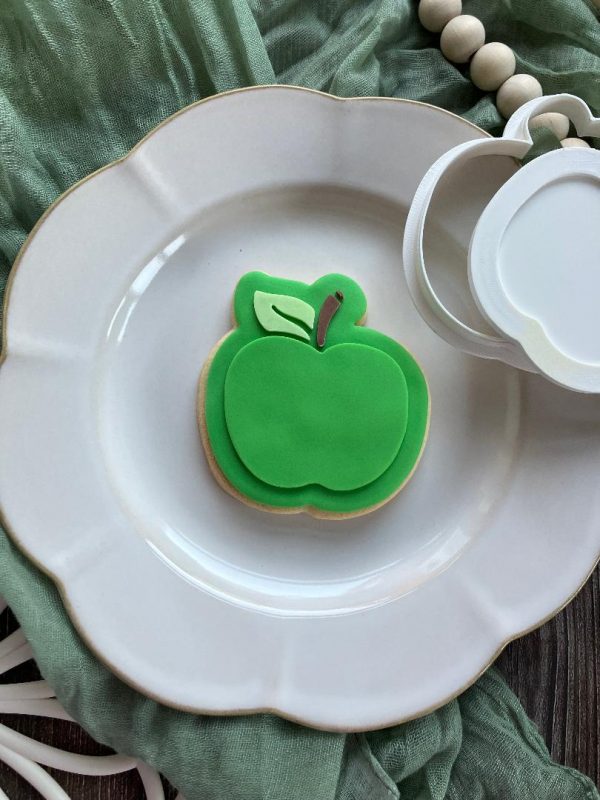 Apple Cookie Cutter and Fondant Embosser, Fruit, Brunch, Thank You Teacher, Get Well Soon