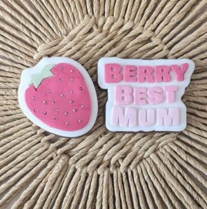 Berry Best Mum Cookie Cutter and Fondant Stamp Embosser, Mother's Day, Mothers Day, Berry Theme