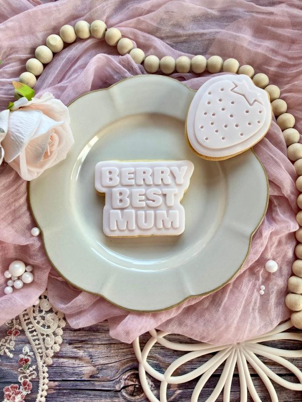 berry best 2 Berry Best Mum Cookie Cutter and Fondant Stamp Embosser, Mother's Day, Mothers Day, Berry Theme