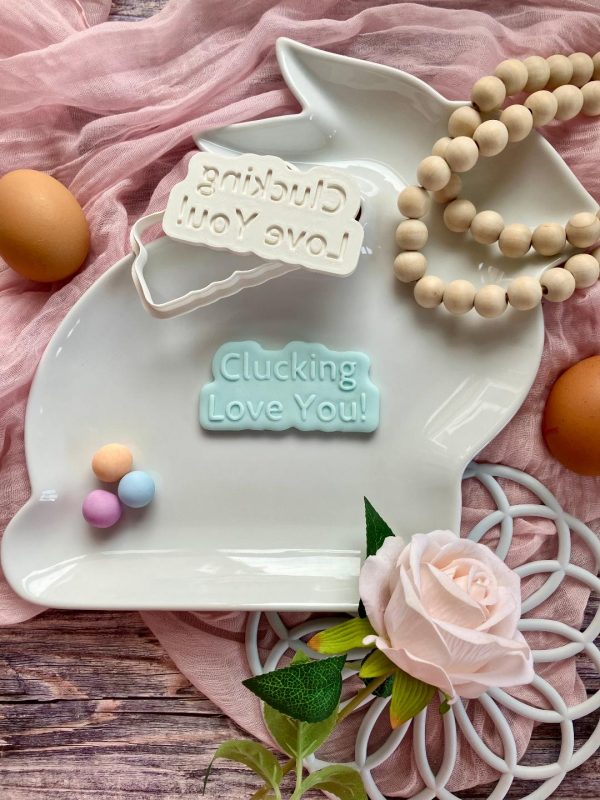 Clucking Love You Cookie Cutter and Fondant Stamp Embosser