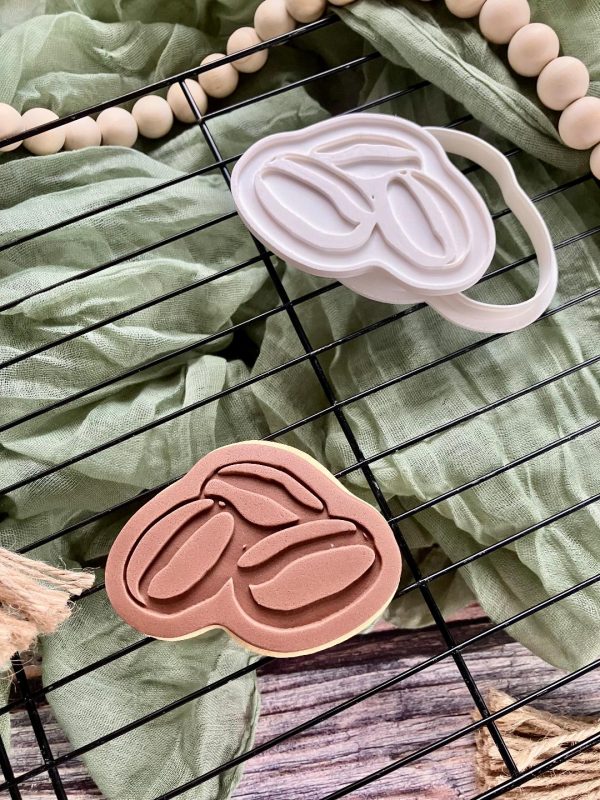 coffee 3 Coffee Beans Cookie Cutter and Fondant Stamp, Latte, Takeaway Cup, Tini, Cappuccino