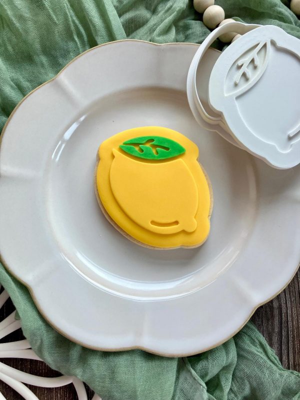 lEMON 3 Lemon Cookie Cutter and Fondant Embosser, Fruit, Brunch, Citrus, Italy, Italian, Main Squeeze