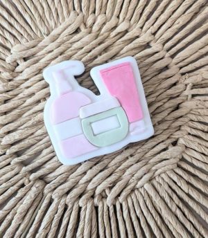 Beauty Products Cookie Cutter and Fondant Stamp Embosser, Mother's Day, Mothers Day, Pamper, Spa, Moisturiser, Lotion
