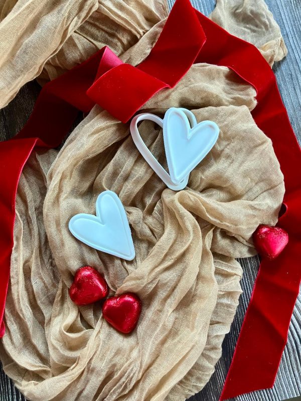 Miniature Heart Cookie Cutter and Fondant Stamp
