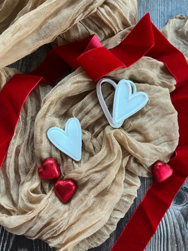 Miniature Heart Cookie Cutter and Fondant Stamp