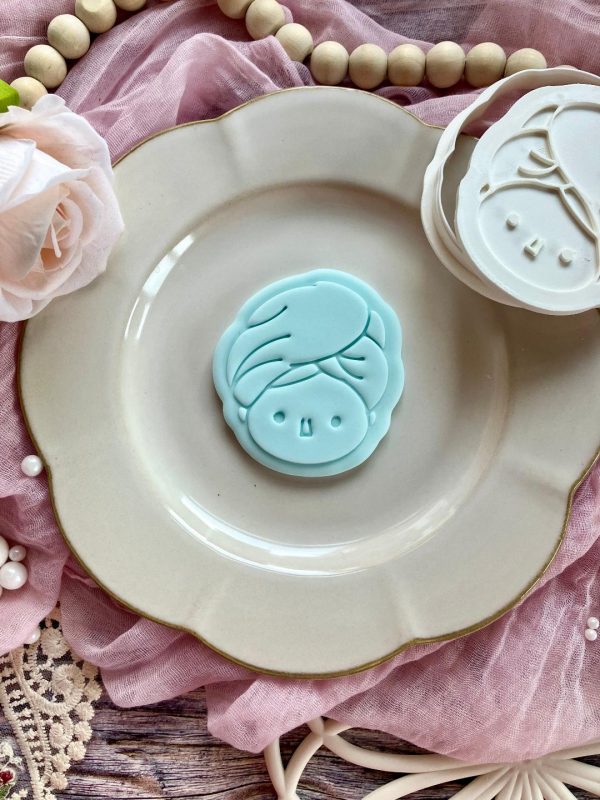 Spa Day Face Cookie Cutter and Fondant Stamp Embosser