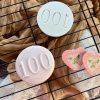 100b One Hundred Fondant Stamp Embosser, 100, Hundredth, 100th, Birthday, Number, Anniversary