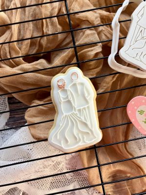 Bride and Groom Cookie Cutter and Fondant Embosser
