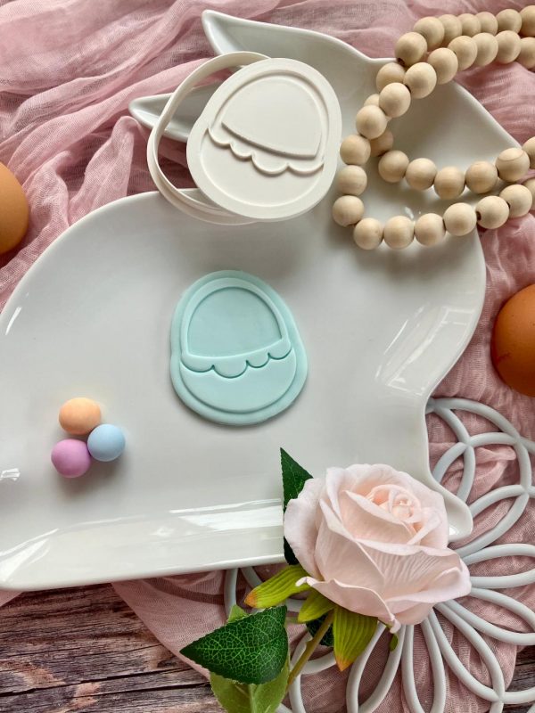 Easter Basket Cookie Cutter and Fondant Embosser